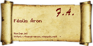 Fésüs Áron névjegykártya