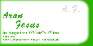 aron fesus business card